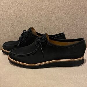 Clarks Glick Bayview Shoes black leather with tan accents - Women's size 11 NWT